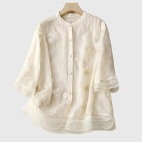 Edena | Elegantes Top mit Bestickten Blumen