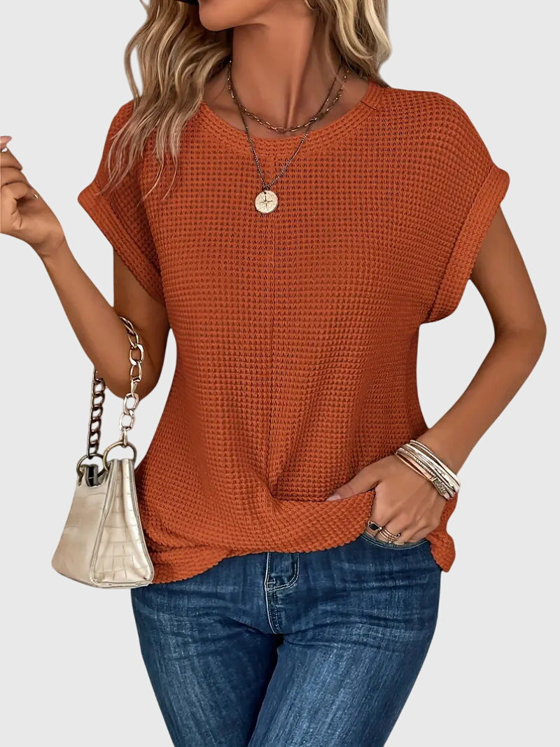 Bristol | Elegante Bluse mit Rundhalsausschnitt