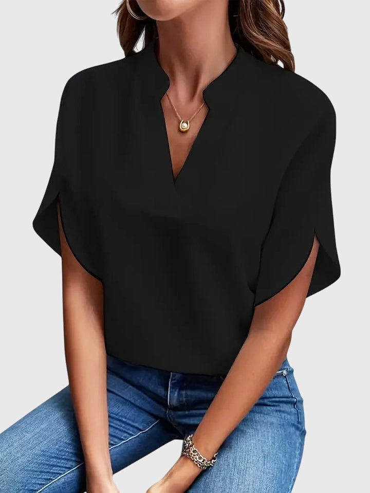 Elora | Weiches und Elegantes V-Ausschnitt-Shirt