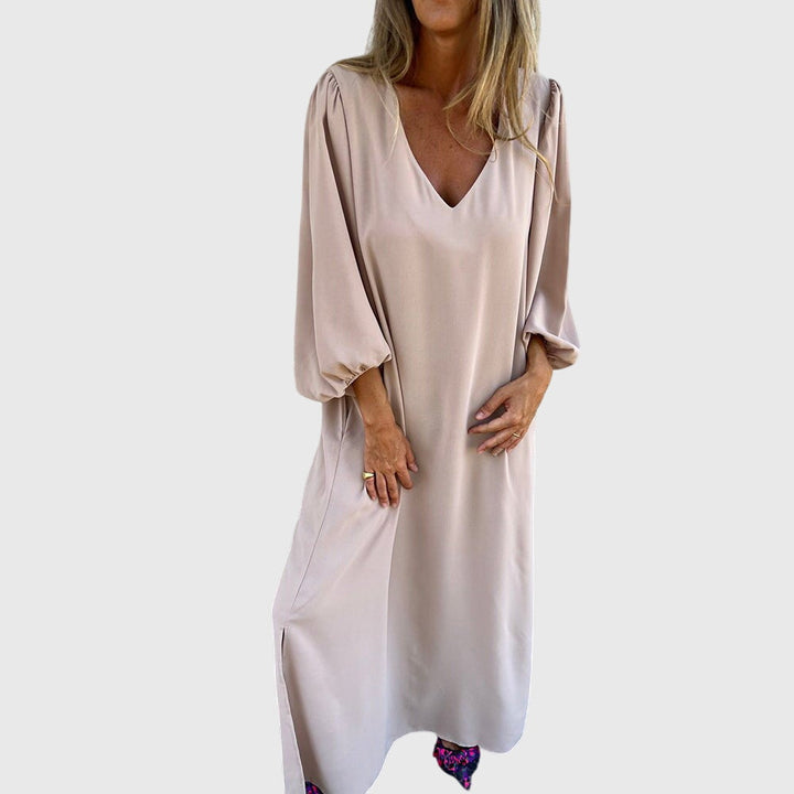 Erika | Langes Boho-Kleid mit Taschen