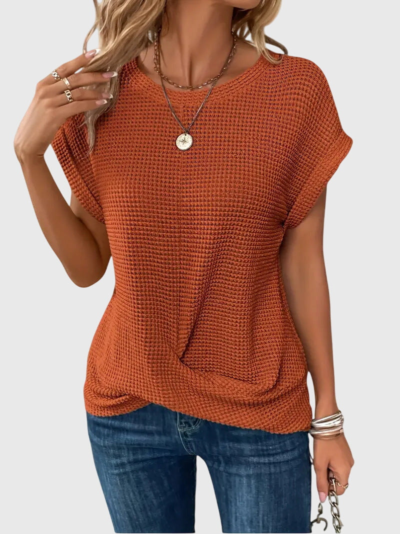 Bristol | Elegante Bluse mit Rundhalsausschnitt