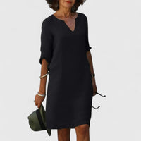 Alayah | Bequemes V-Ausschnittkleid