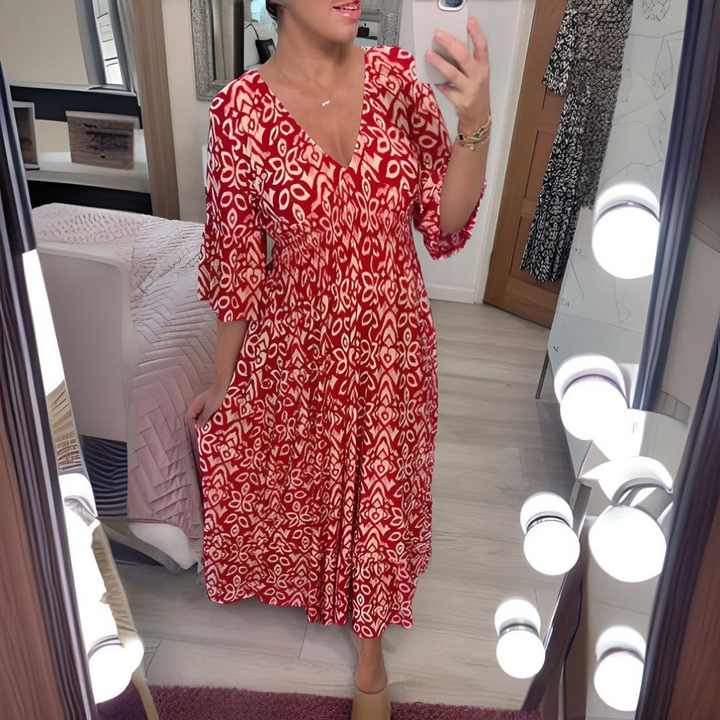 Lillia | Boho Bedrucktes Kleid