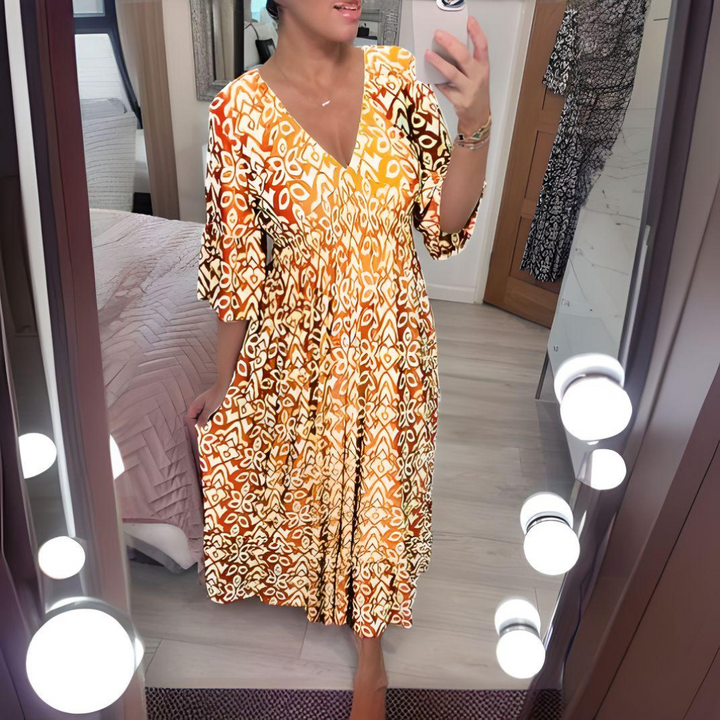 Lillia | Boho Bedrucktes Kleid