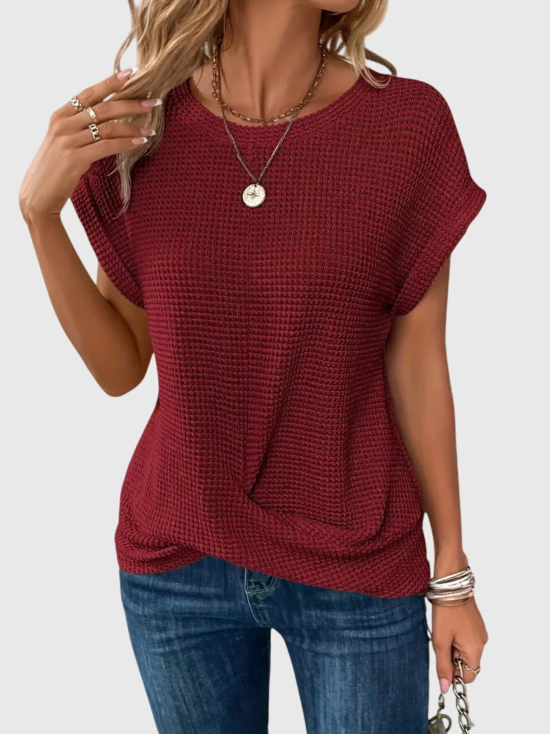 Bristol | Elegante Bluse mit Rundhalsausschnitt