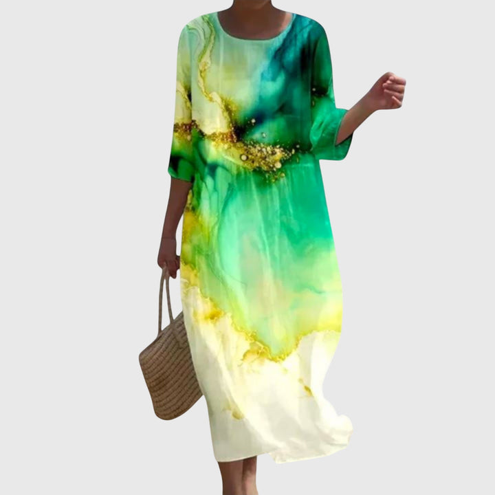 Desiree | Stilvolles Blumen-Maxikleid