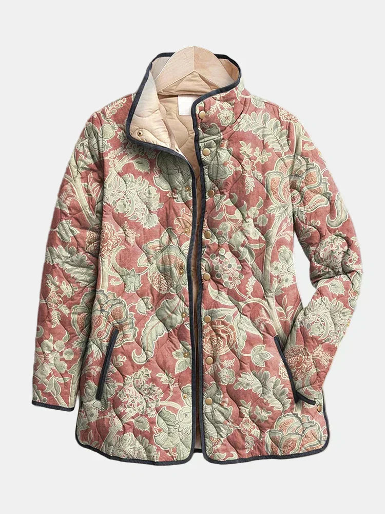 Naya | Vintage Floral Casual Steppjacke