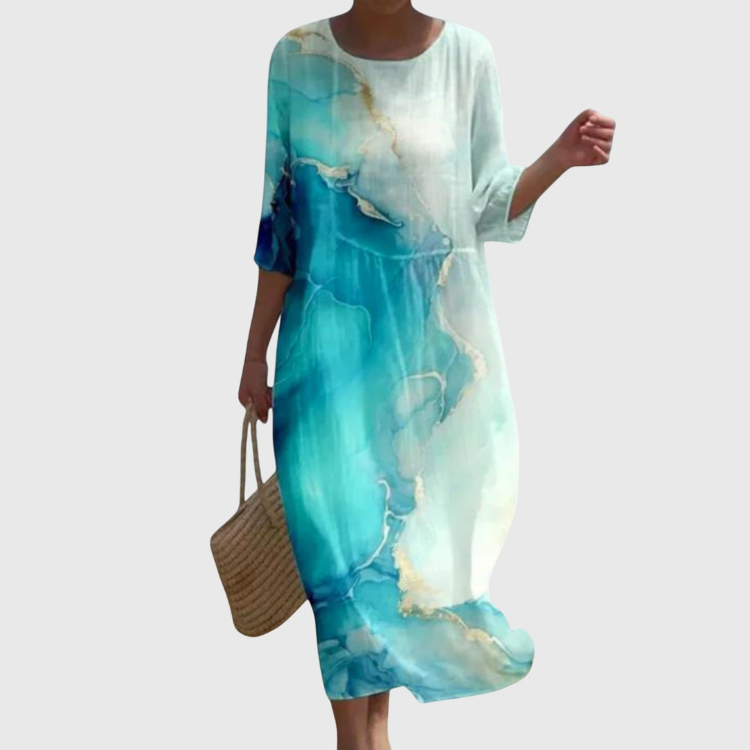 Desiree | Stilvolles Blumen-Maxikleid