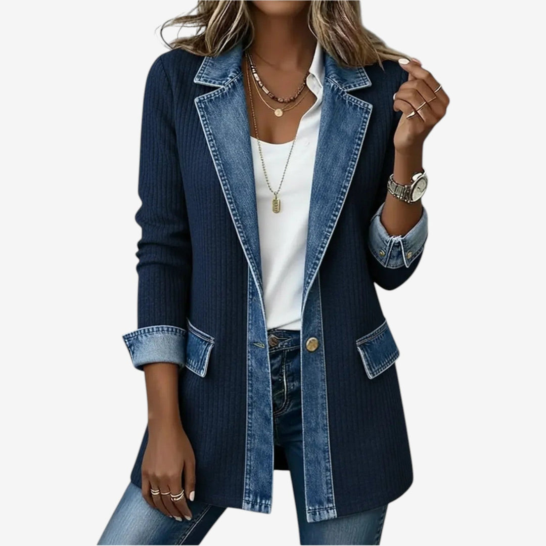 Hannah | Indigo Strickjacke