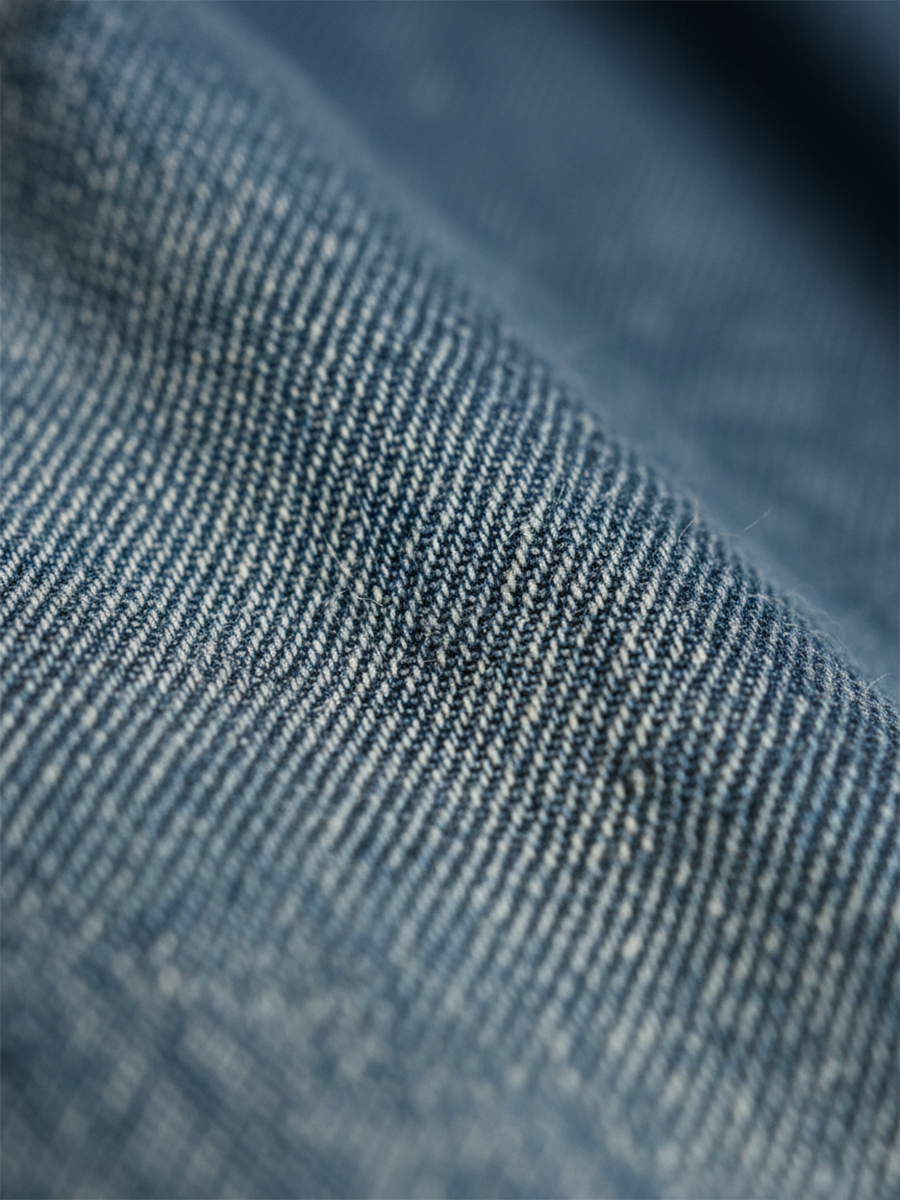 Loretta | Vintage gewaschenes, weiches Baumwollgefühl Denim-Maxikleid