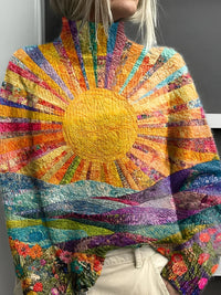 Marin | Fröhlicher Bunter Rollkragenpullover