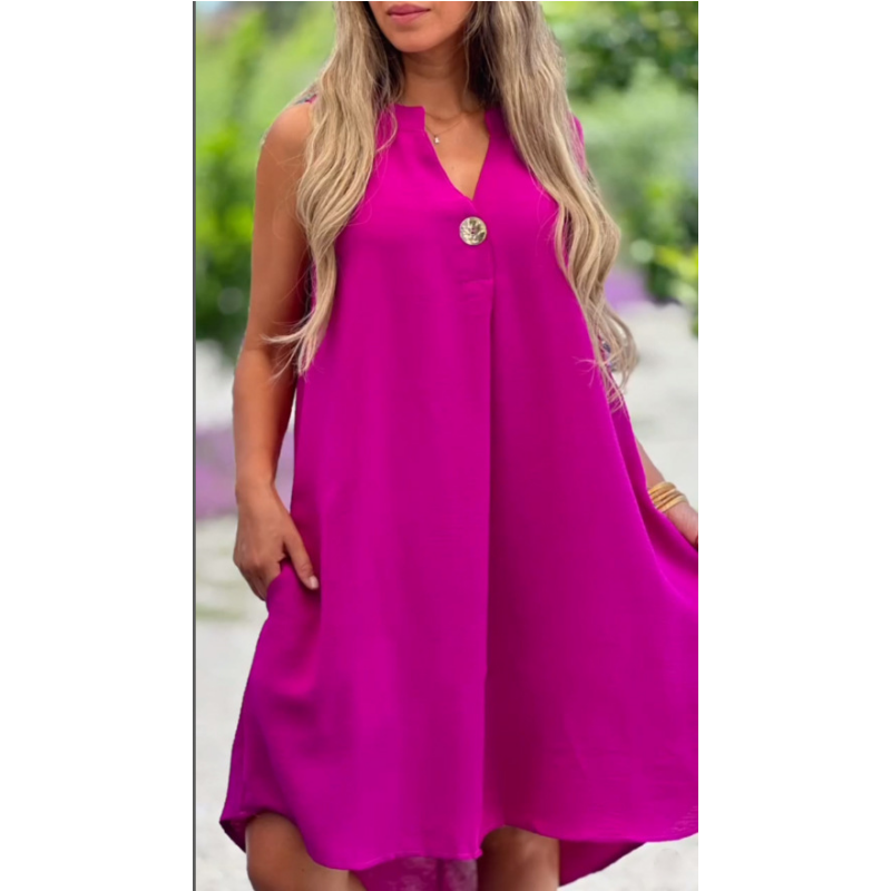 Elsie | Ärmelloses V-Ausschnitt Kleid