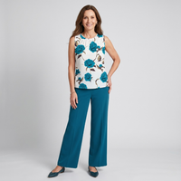 Alicia | Cyan Floral Zweiteiliges Set