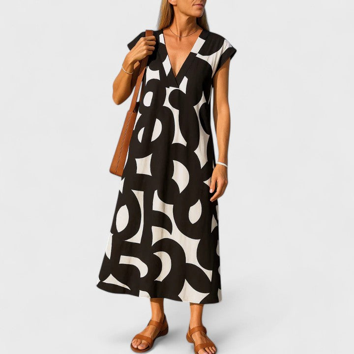 Hoffnung | Fliessendes V-Ausschnitt Kleid